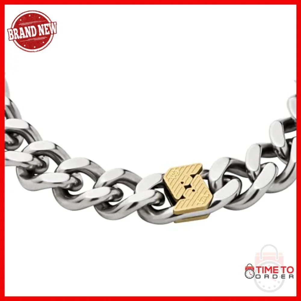 Stainless Steel Link Bracelet with Lobster Clasp, Adjustable Fit